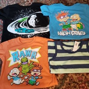 3 BOYS SZ 4T TSHIRTS. 4T TANK NWT